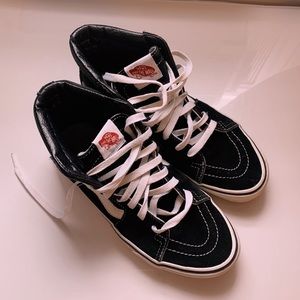 vans sk8 high tops black sneakers